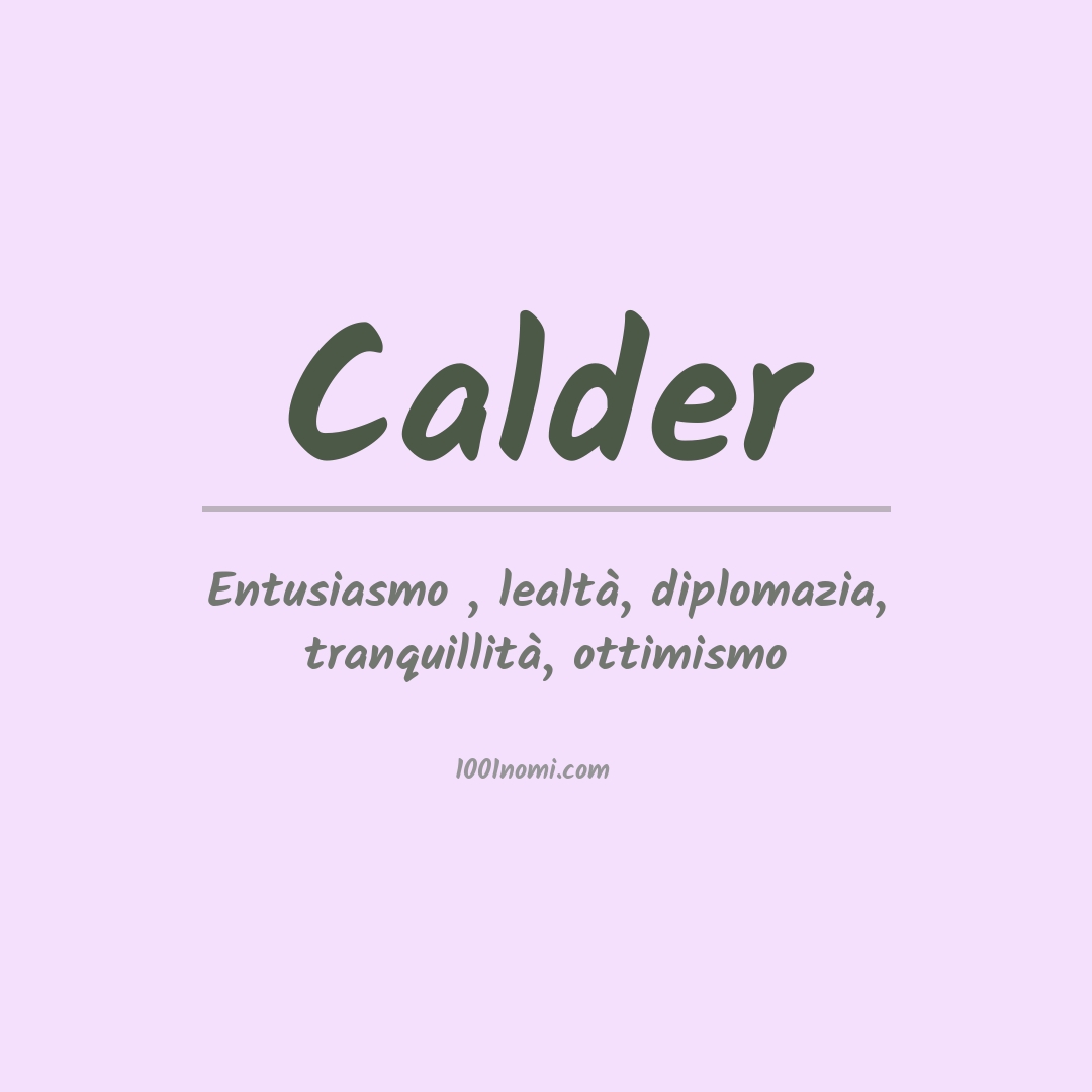 Significato del nome Calder