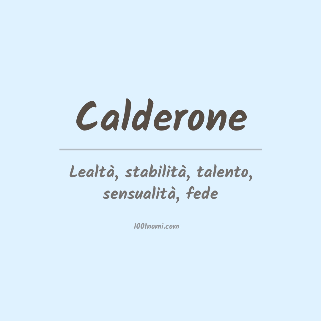 Significato del nome Calderone