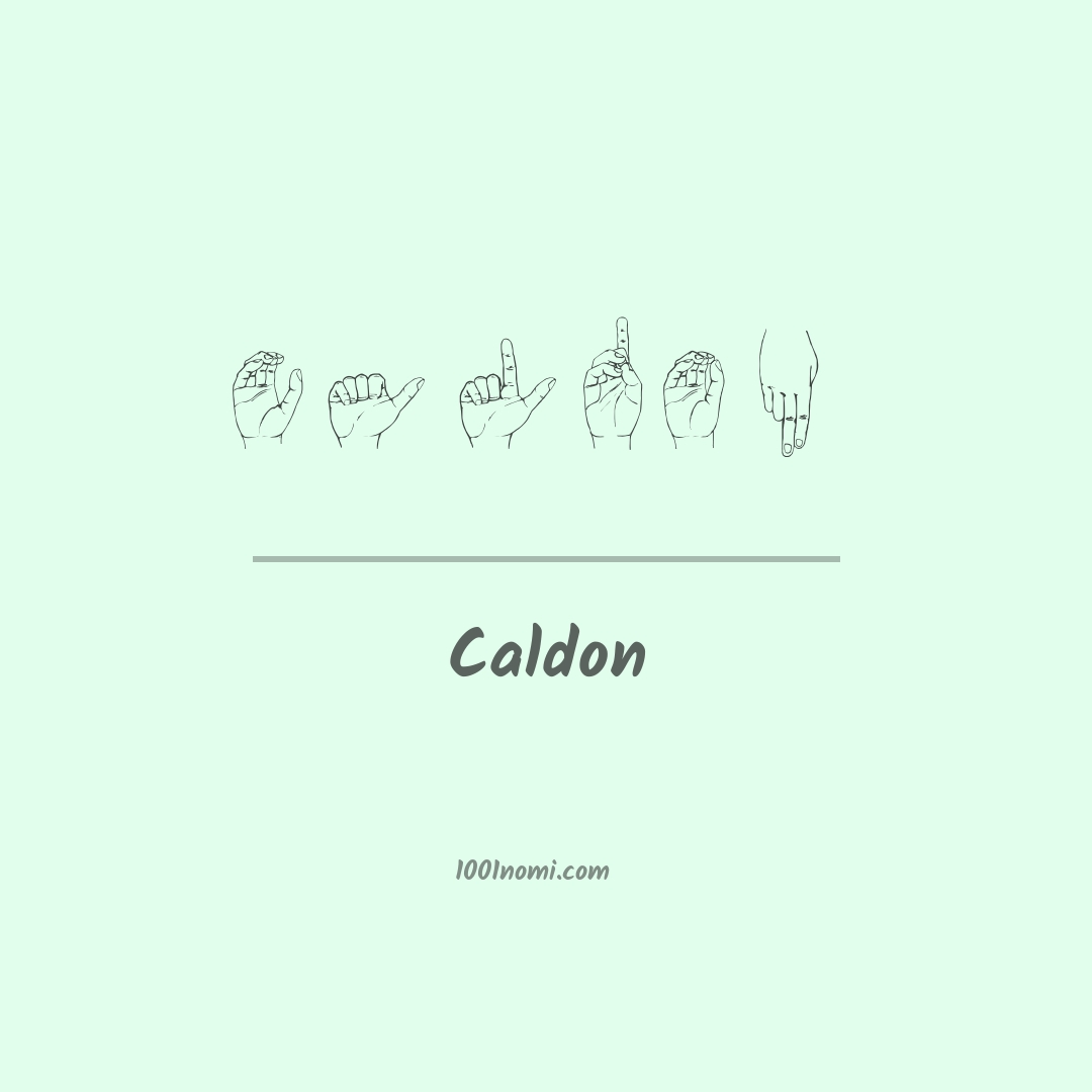 Caldon nella lingua dei segni