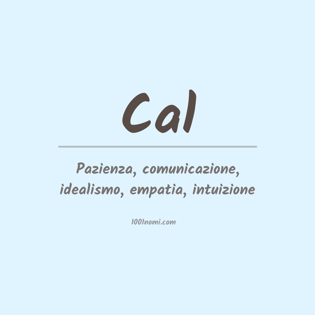 Significato del nome Cal