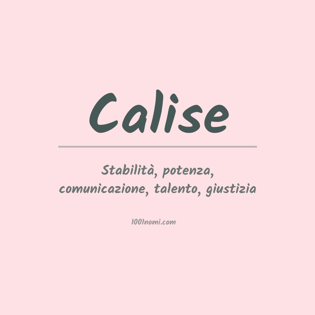 Significato del nome Calise