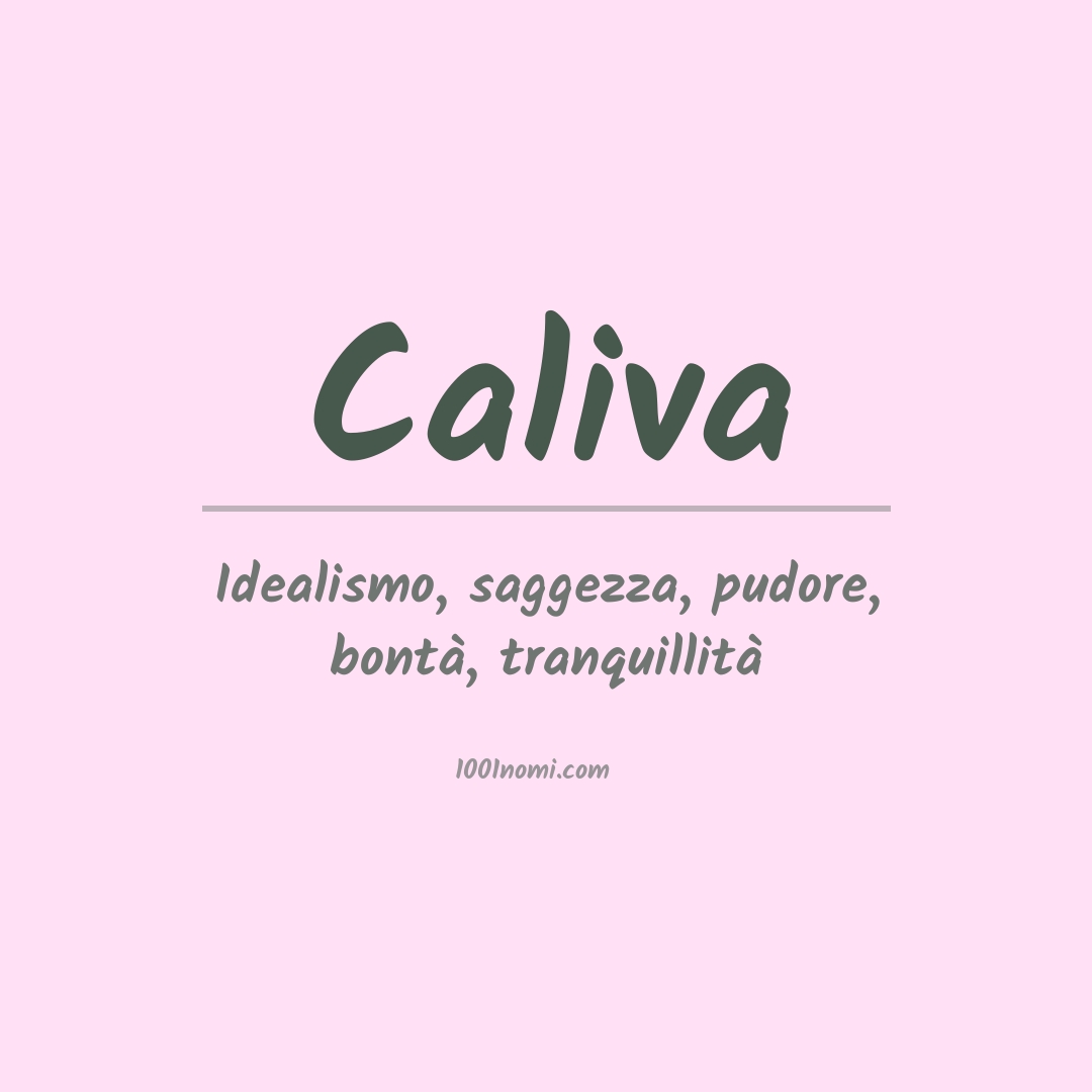 Significato del nome Caliva