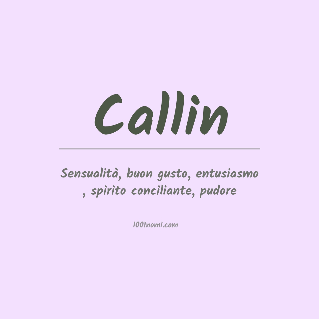 Significato del nome Callin