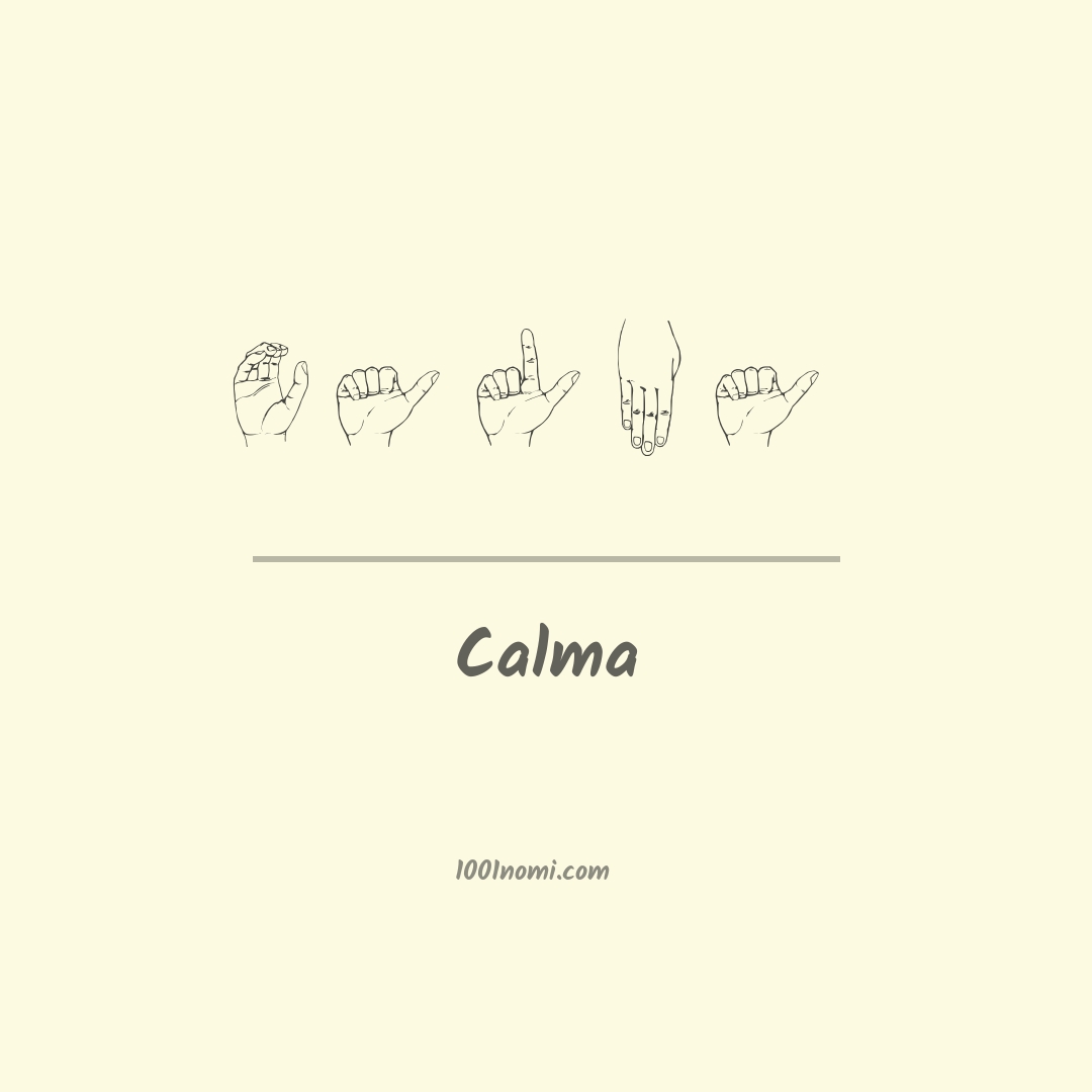 Calma nella lingua dei segni