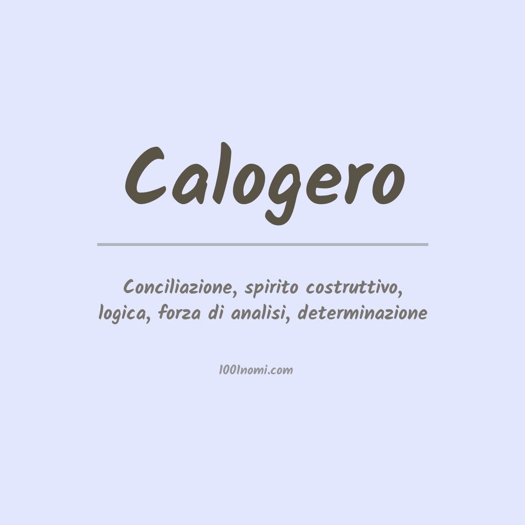 Significato del nome Calogero