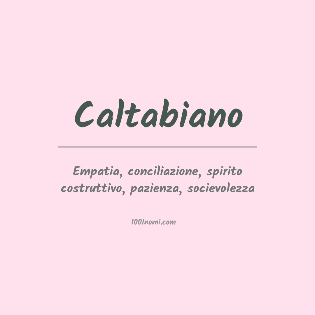 Significato del nome Caltabiano