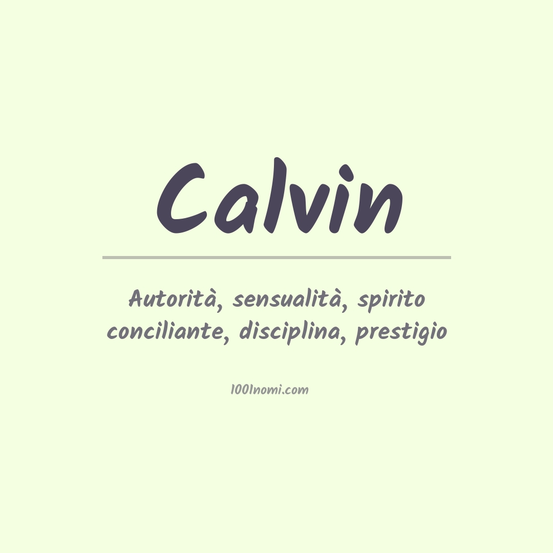 Significato del nome Calvin