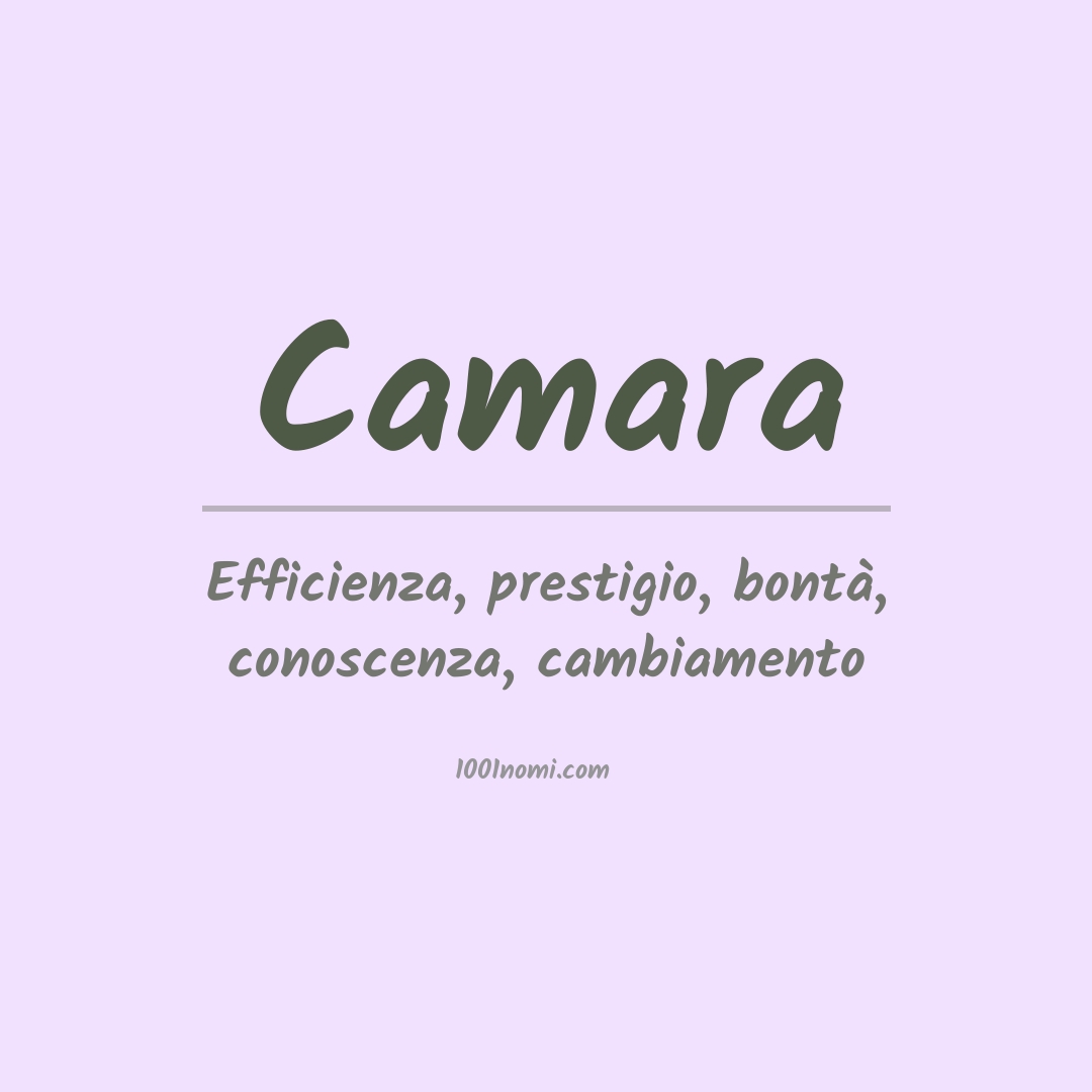 Significato del nome Camara