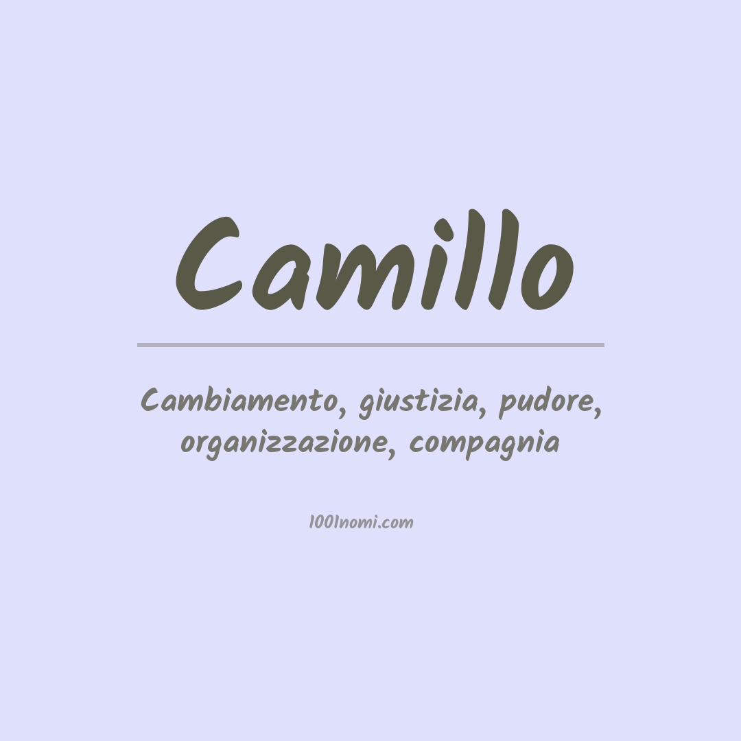 Significato del nome Camillo