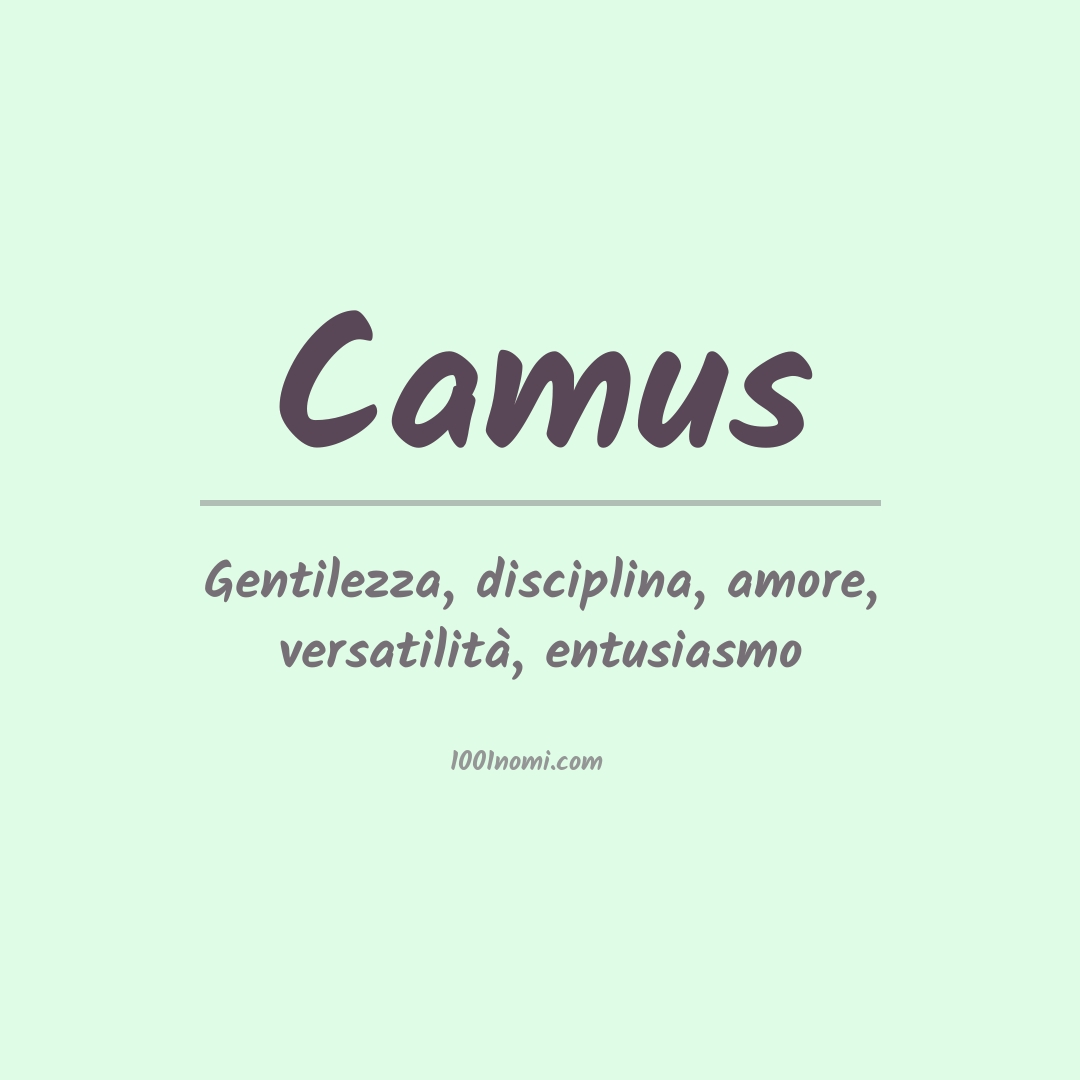 Significato del nome Camus