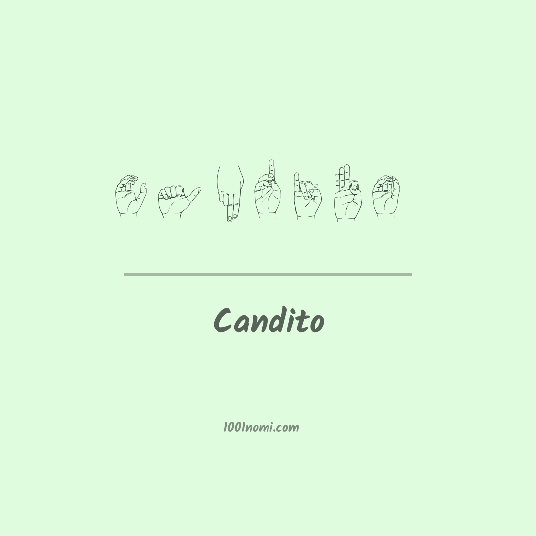 Candito nella lingua dei segni Candito nella lingua dei segni