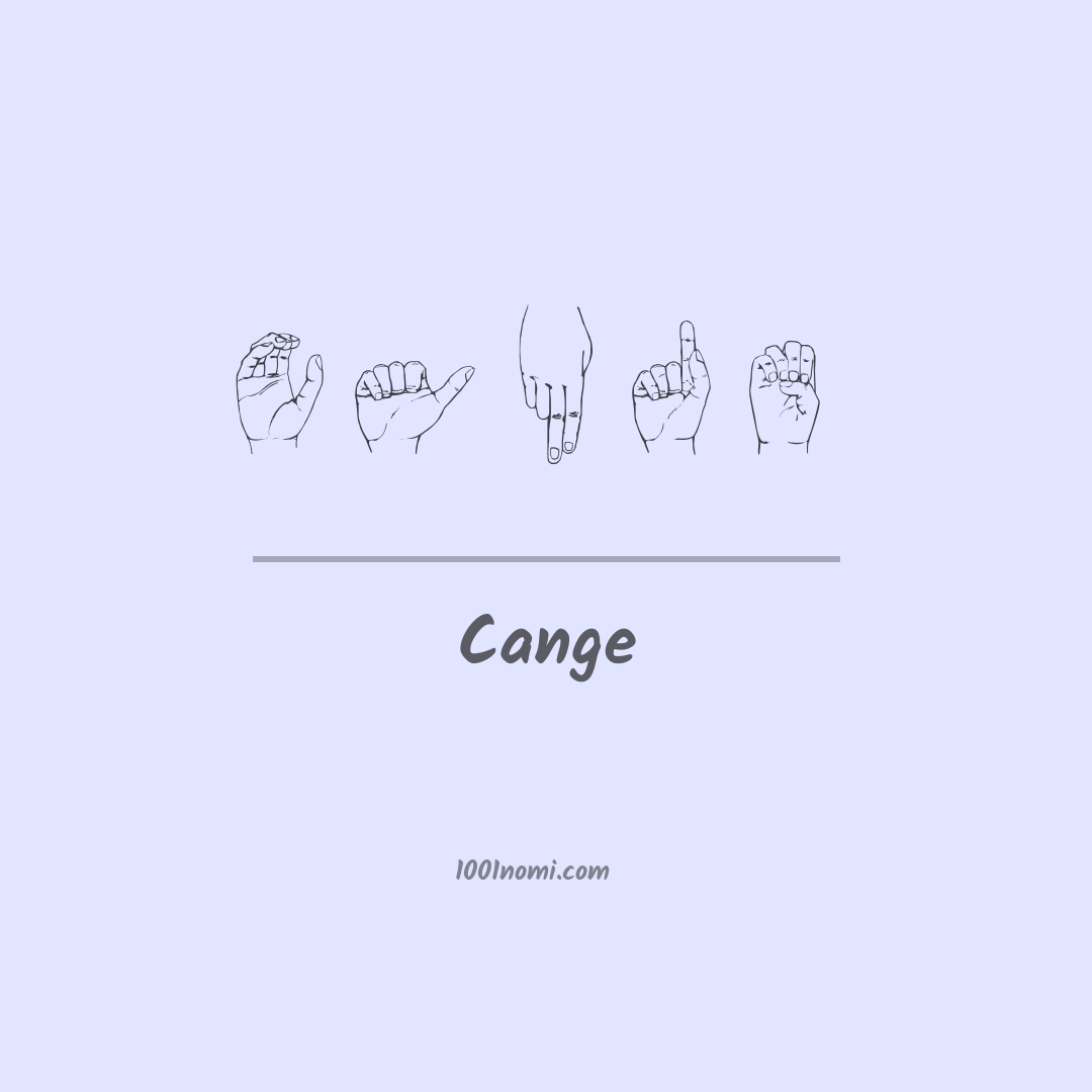 Cange nella lingua dei segni Cange nella lingua dei segni