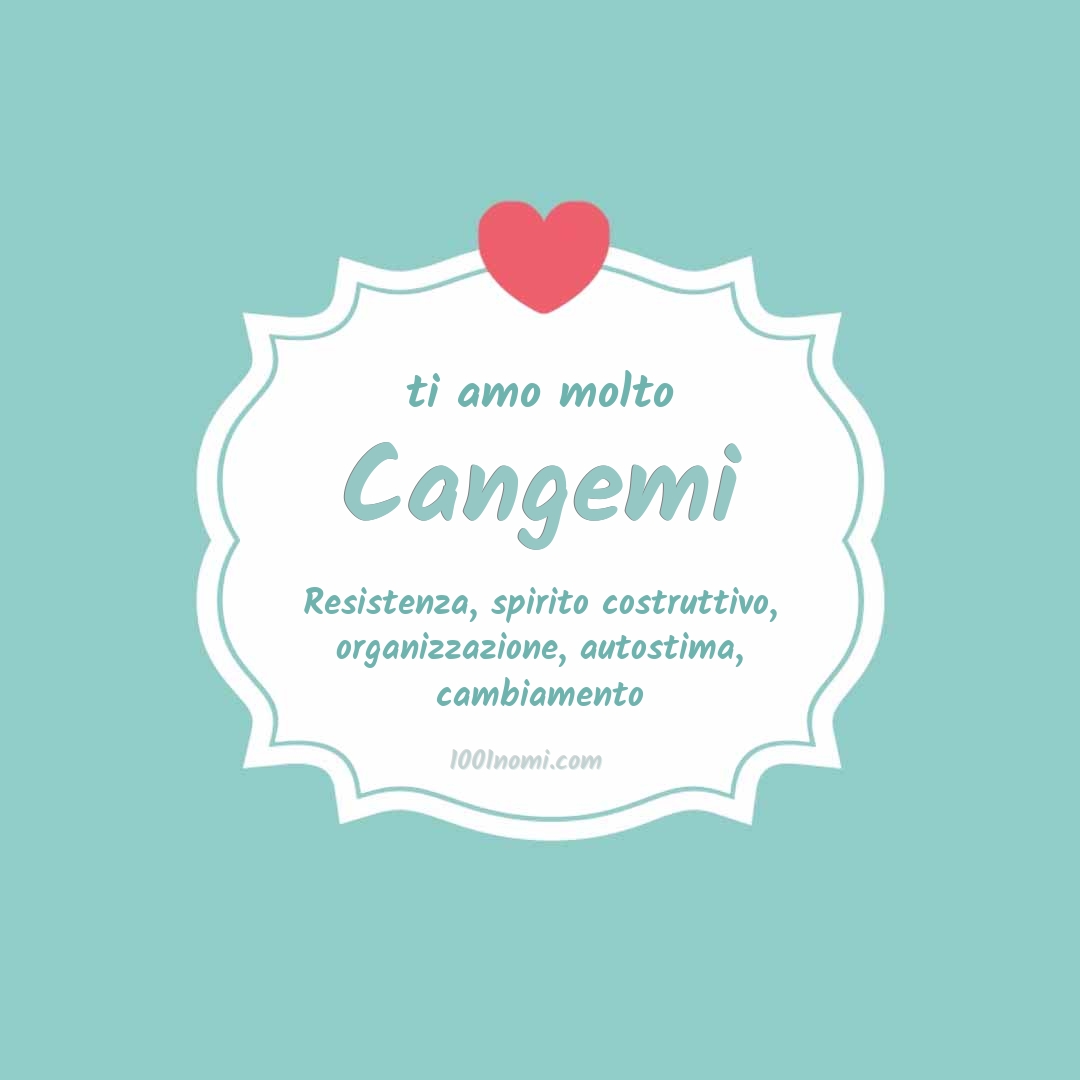 Ti amo molto Cangemi