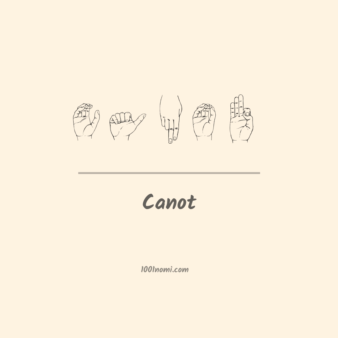 Canot nella lingua dei segni