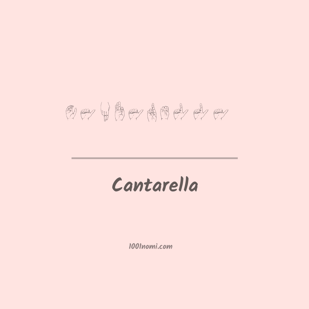 Cantarella nella lingua dei segni