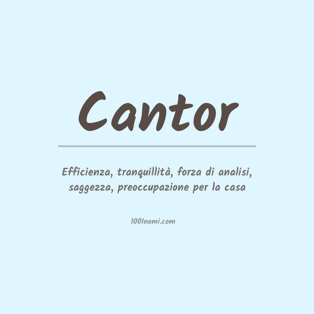 Significato del nome Cantor