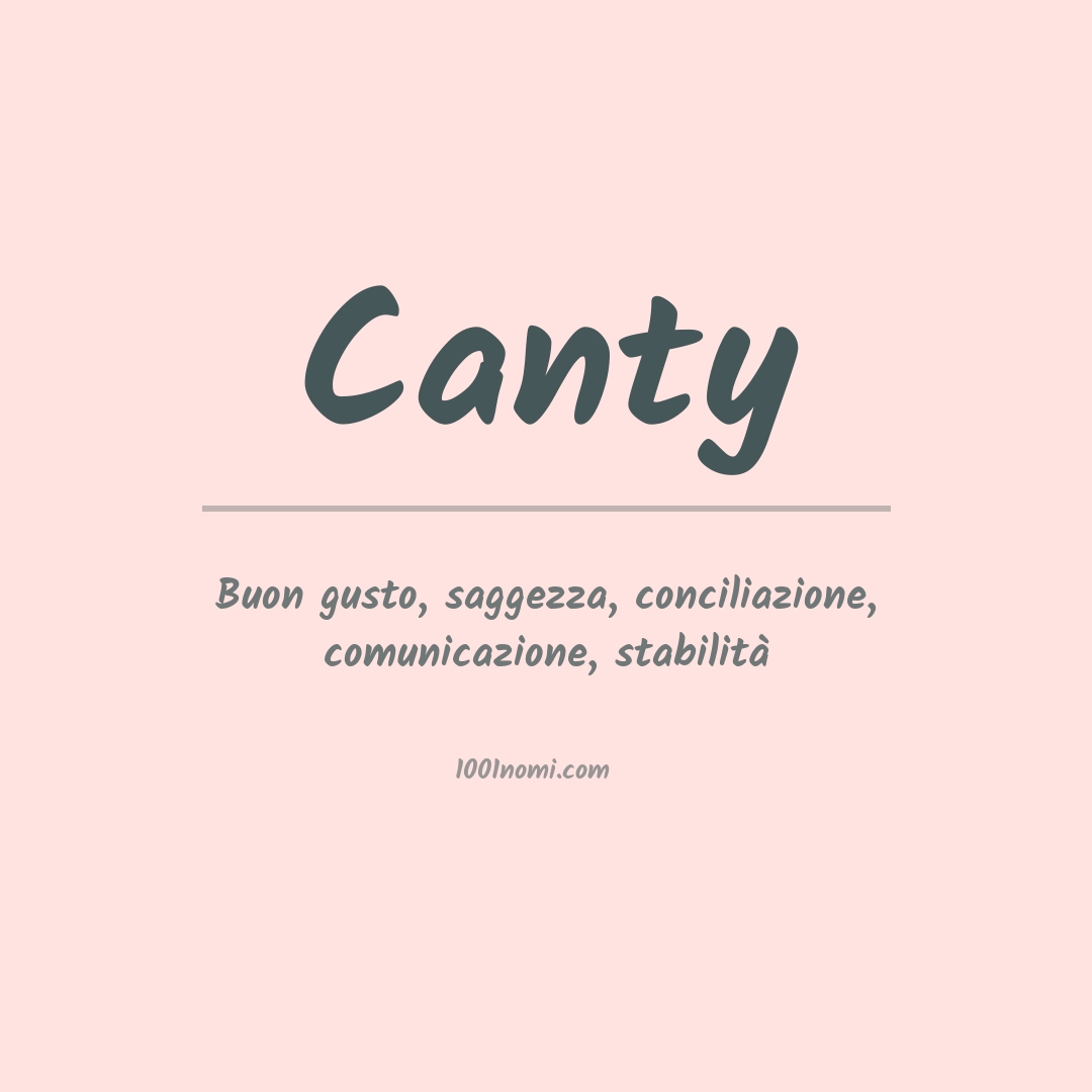 Significato del nome Canty