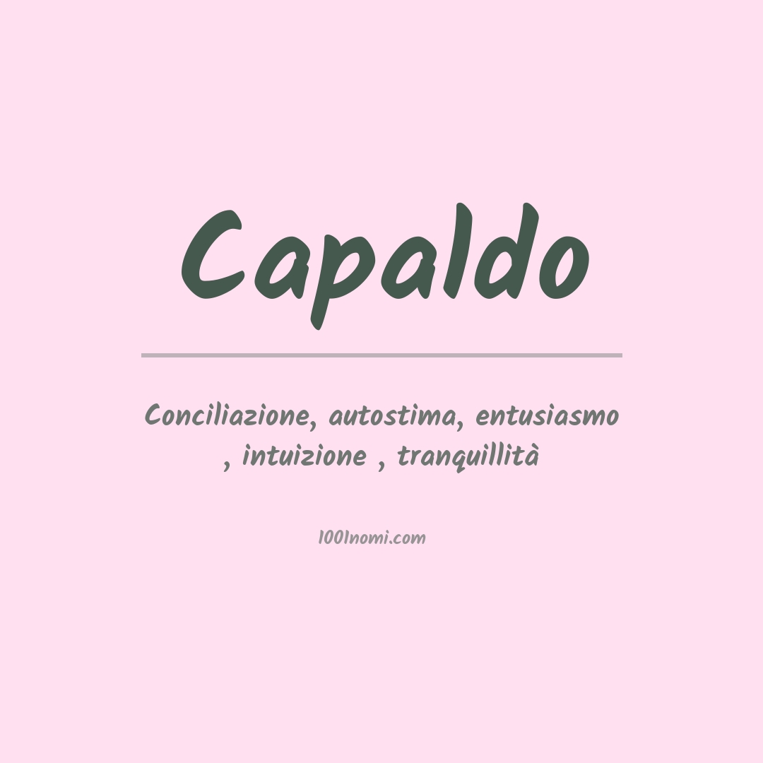 Significato del nome Capaldo