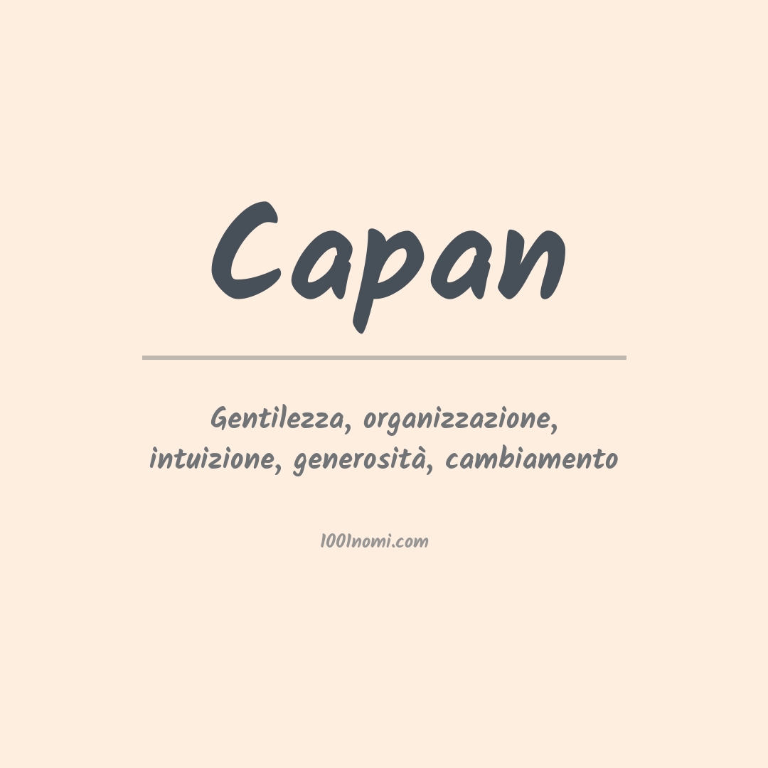 Significato del nome Capan