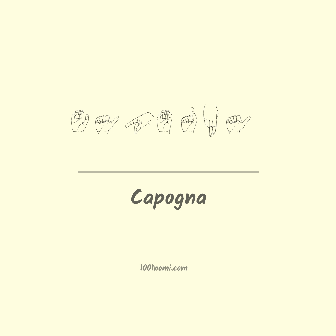 Capogna nella lingua dei segni