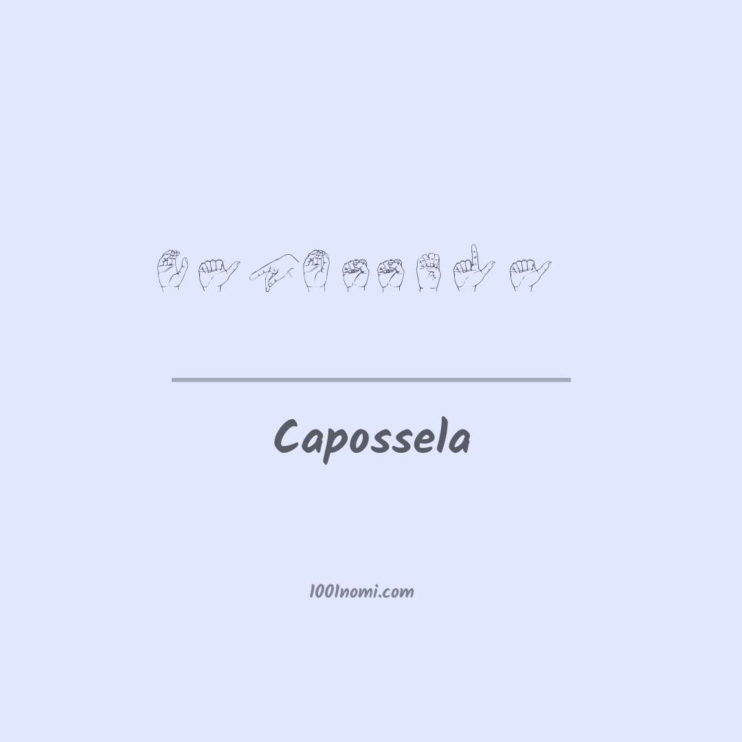 Capossela nella lingua dei segni