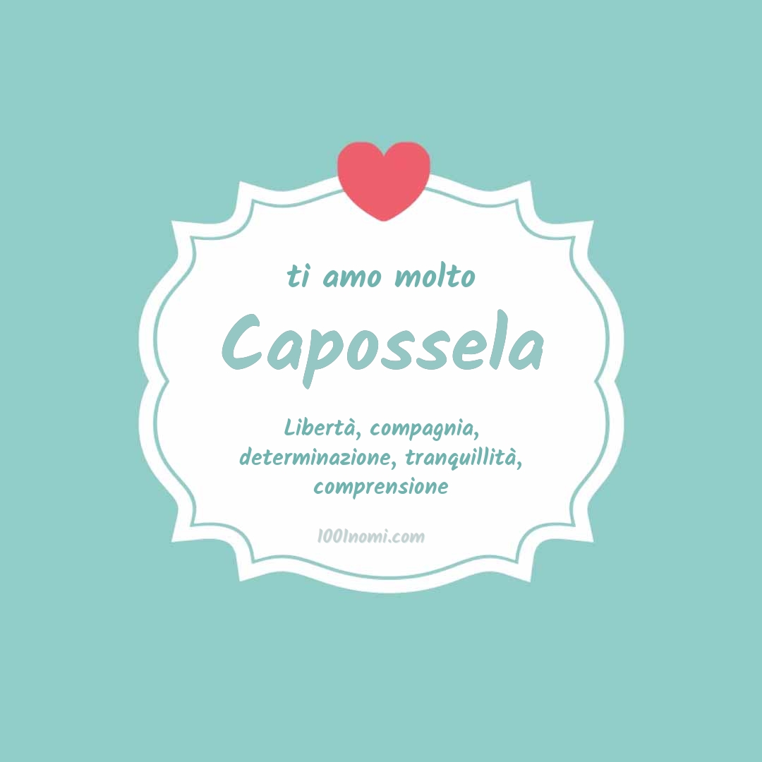 Ti amo molto Capossela