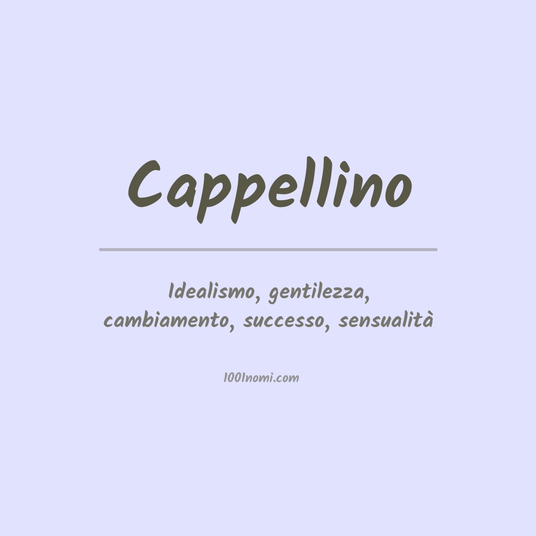 Significato del nome Cappellino