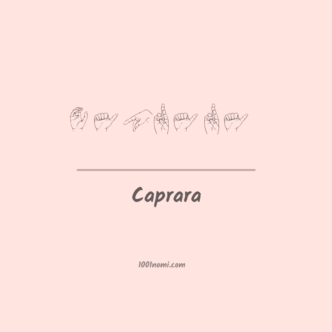 Caprara nella lingua dei segni