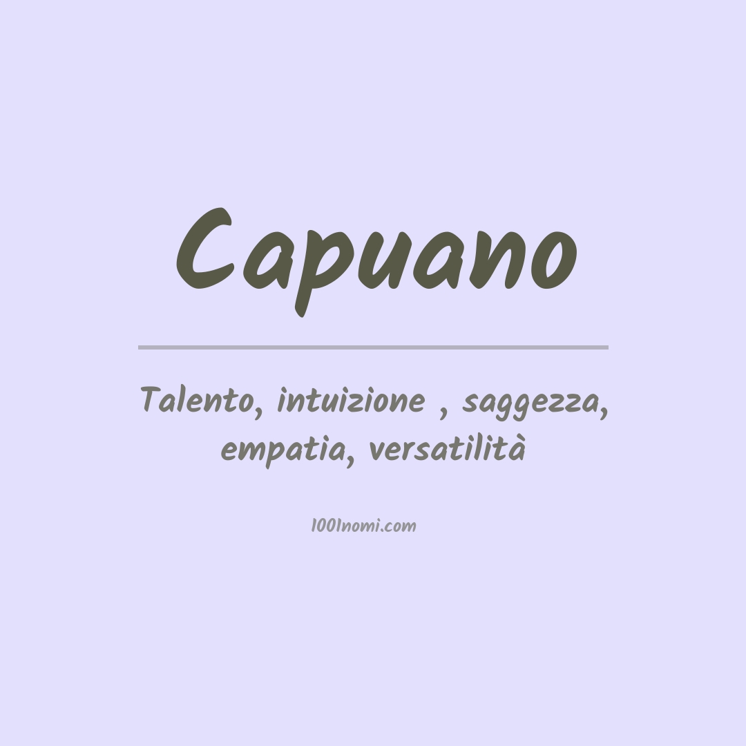 Significato del nome Capuano