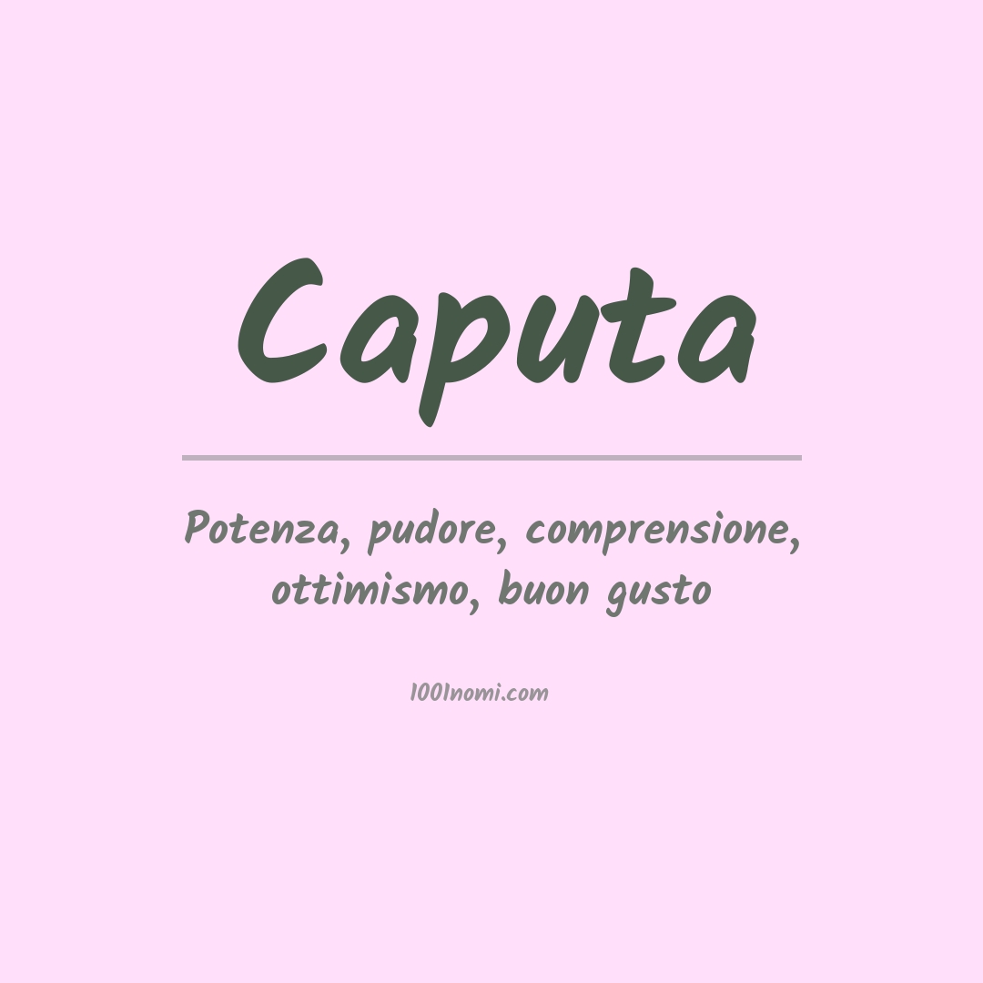 Significato del nome Caputa