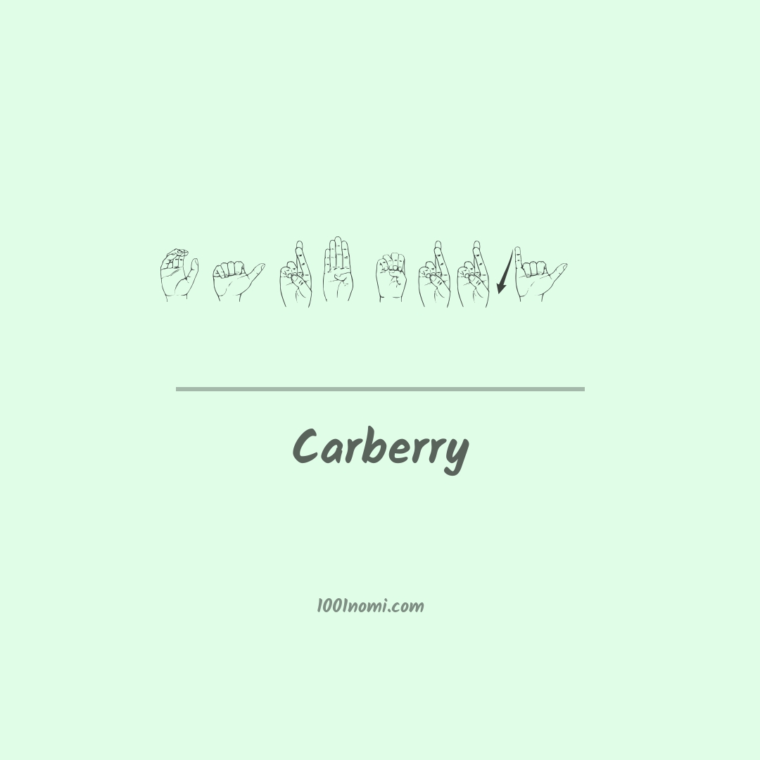 Carberry nella lingua dei segni