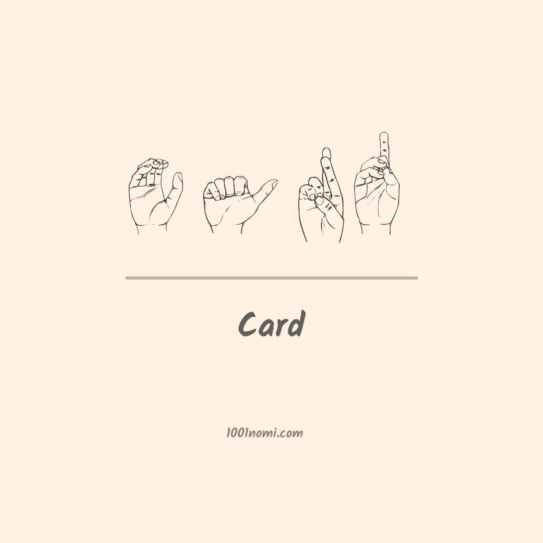 Card nella lingua dei segni