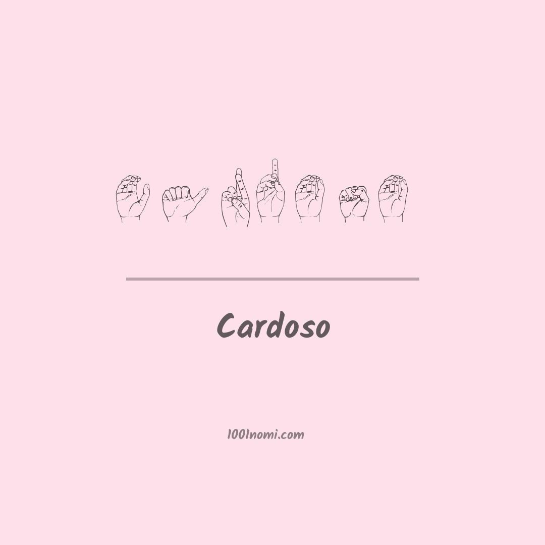 Cardoso nella lingua dei segni