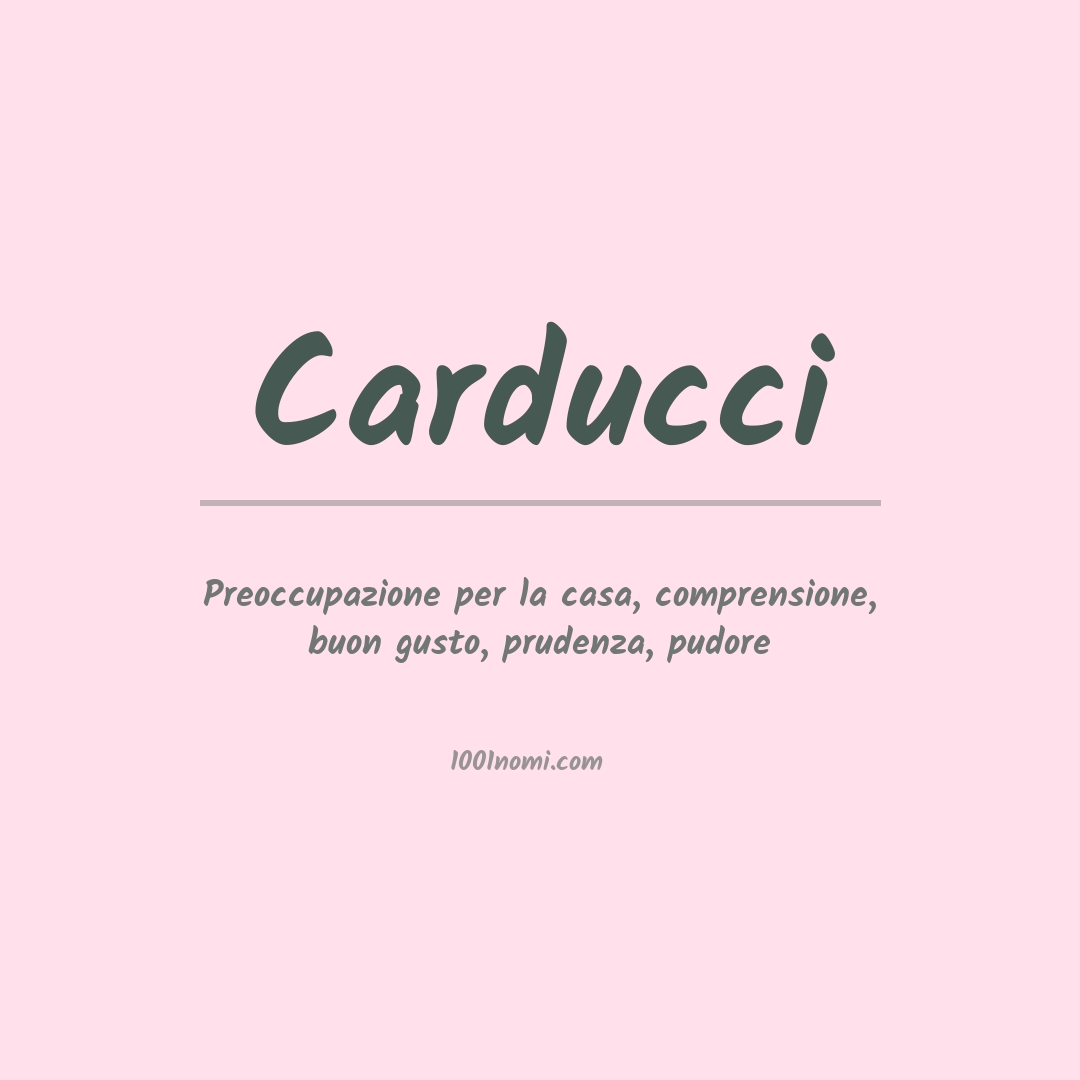 Significato del nome Carducci