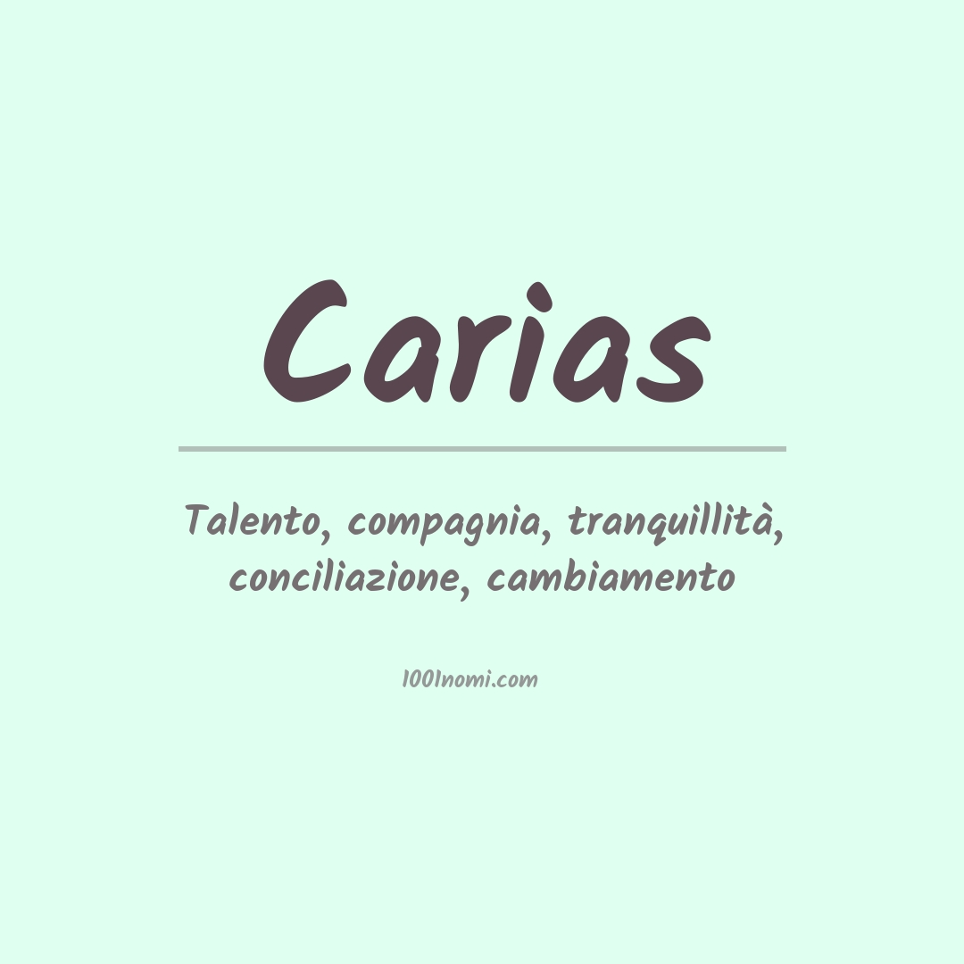 Significato del nome Carias