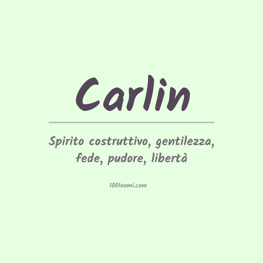 Significato del nome Carlin