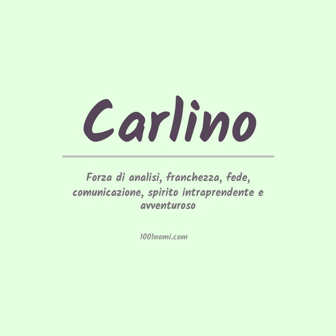 Significato del nome Carlino