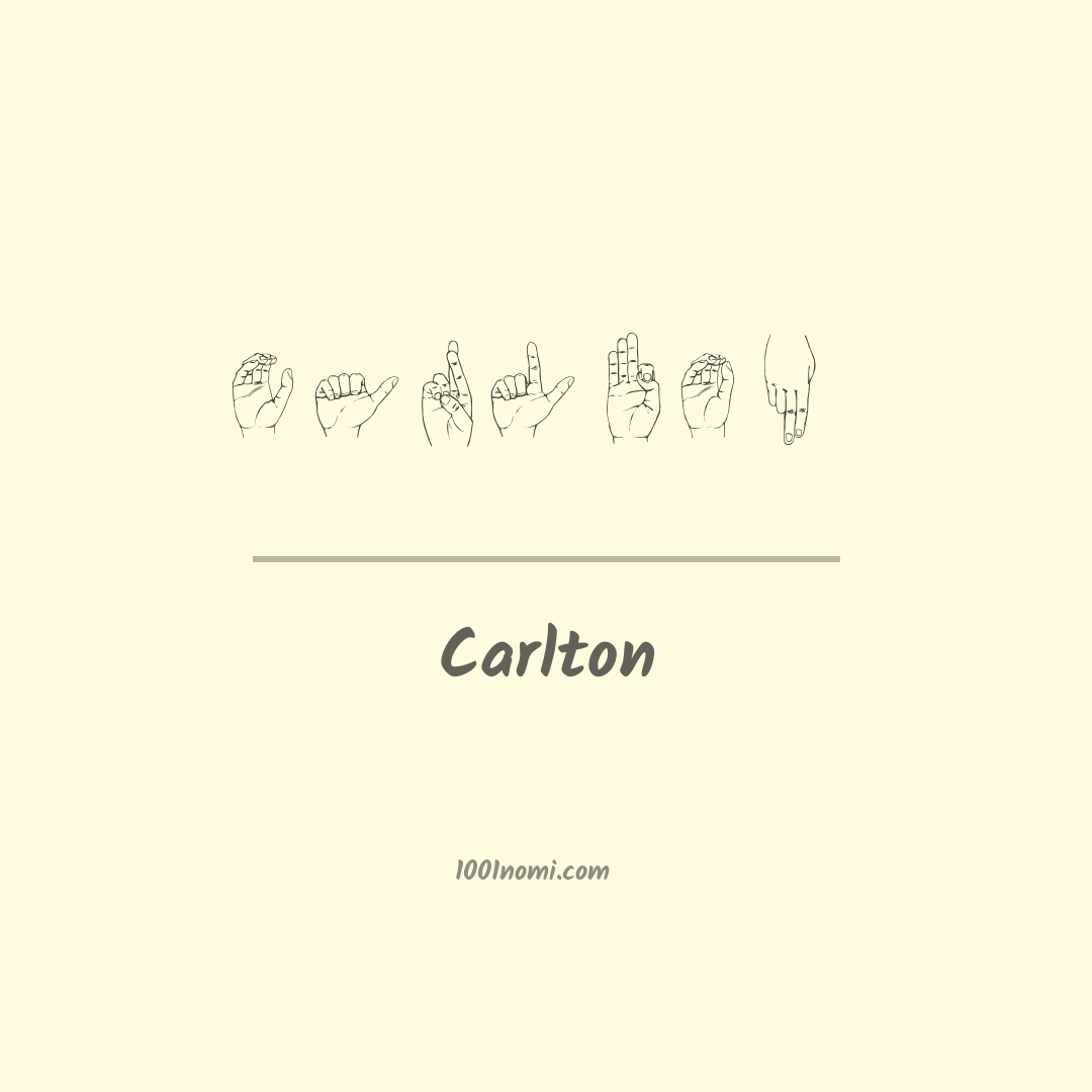 Carlton nella lingua dei segni