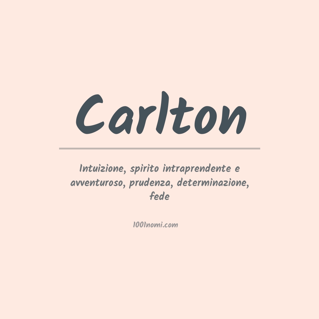 Significato del nome Carlton