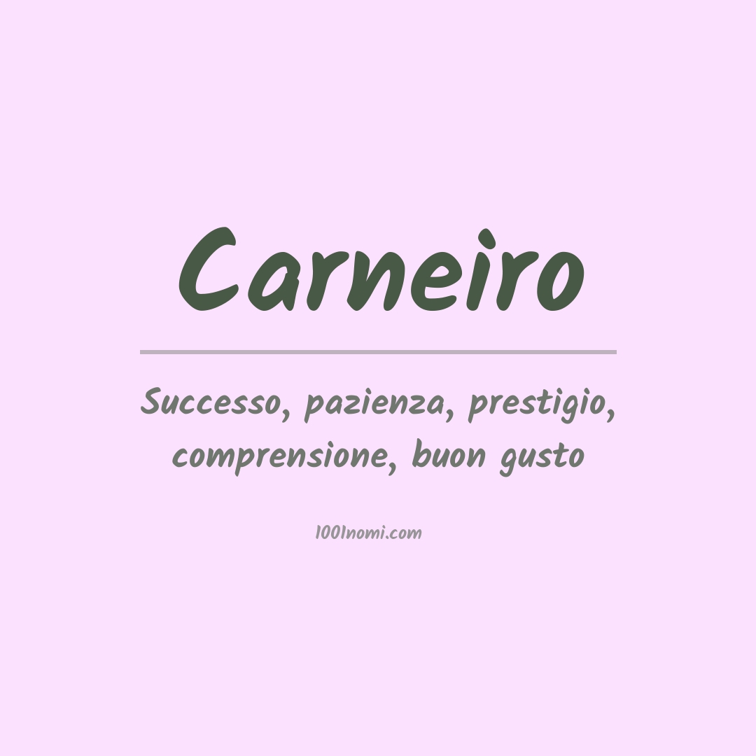 Significato del nome Carneiro