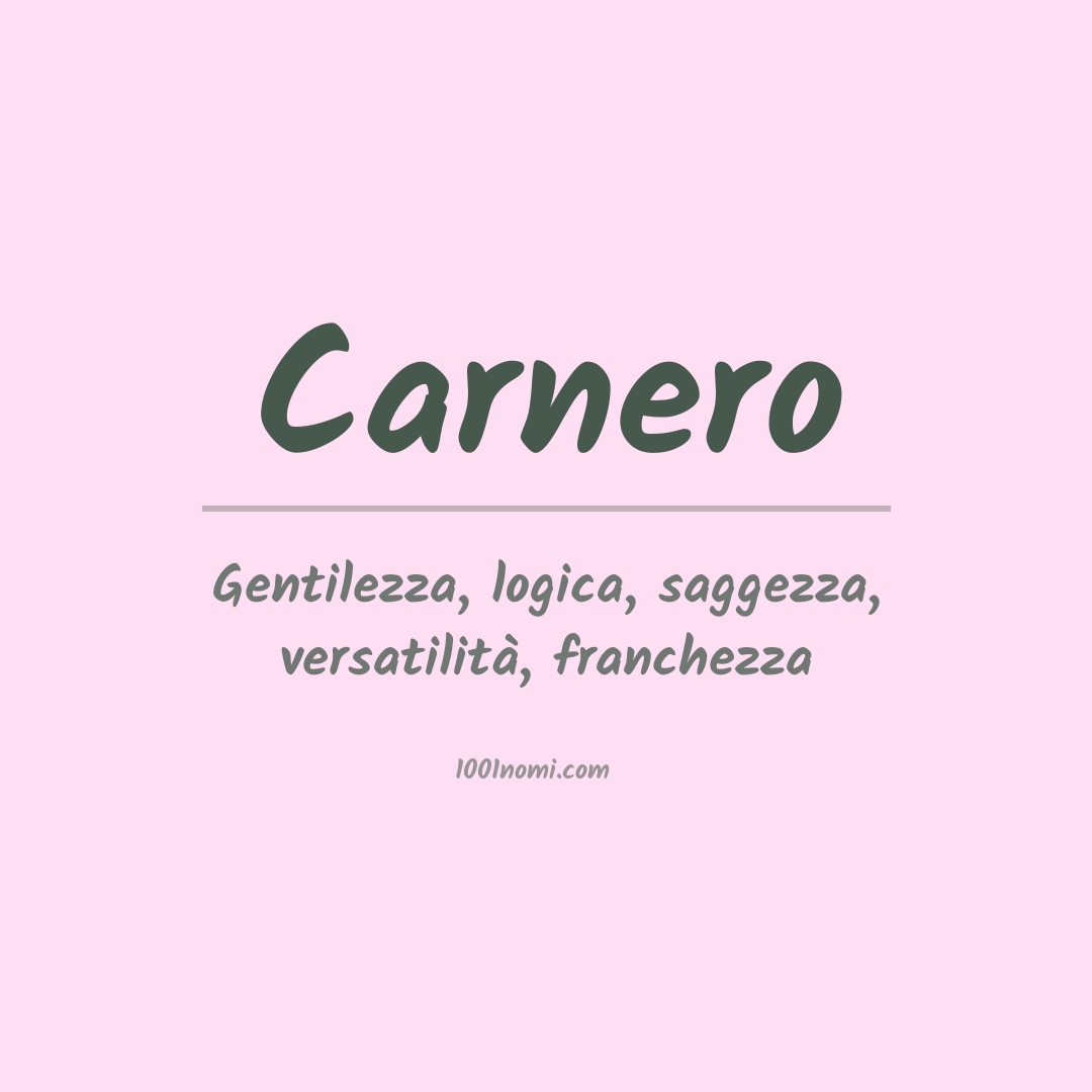 Significato del nome Carnero