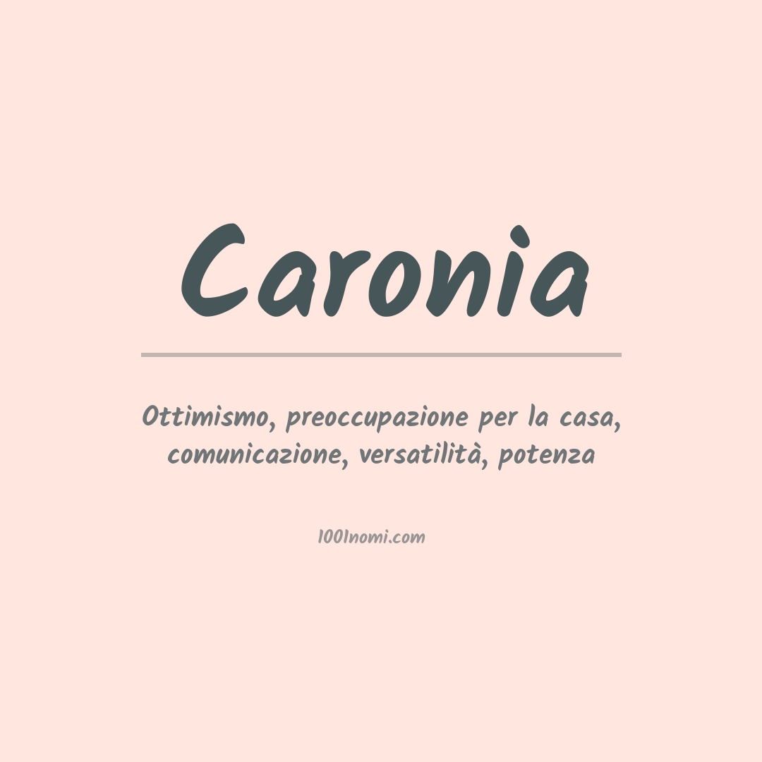 Significato del nome Caronia