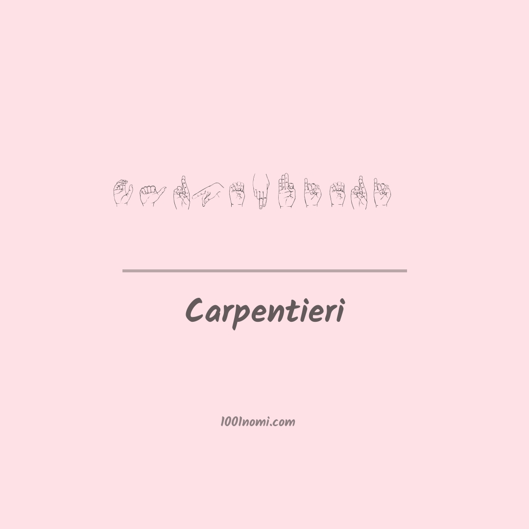 Carpentieri nella lingua dei segni