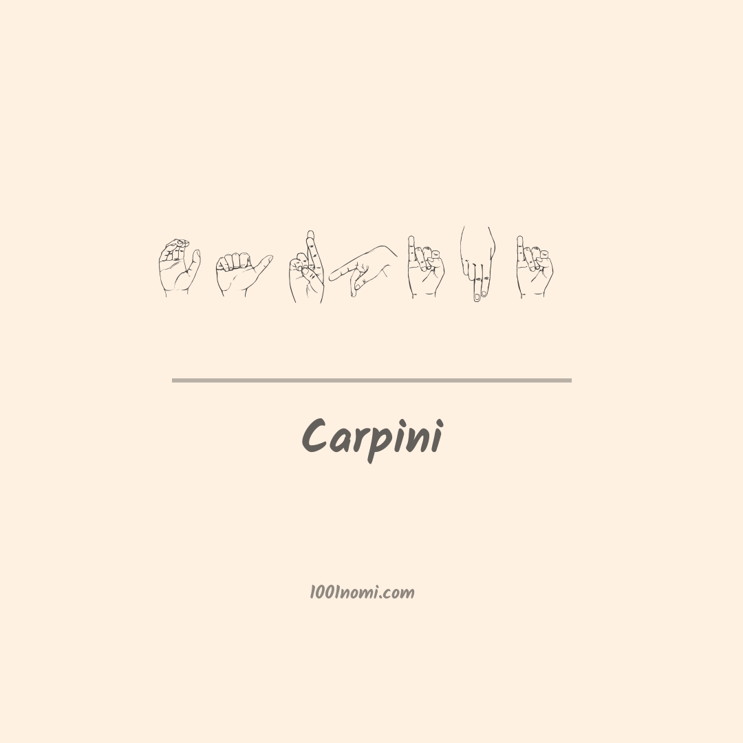 Carpini nella lingua dei segni Carpini nella lingua dei segni