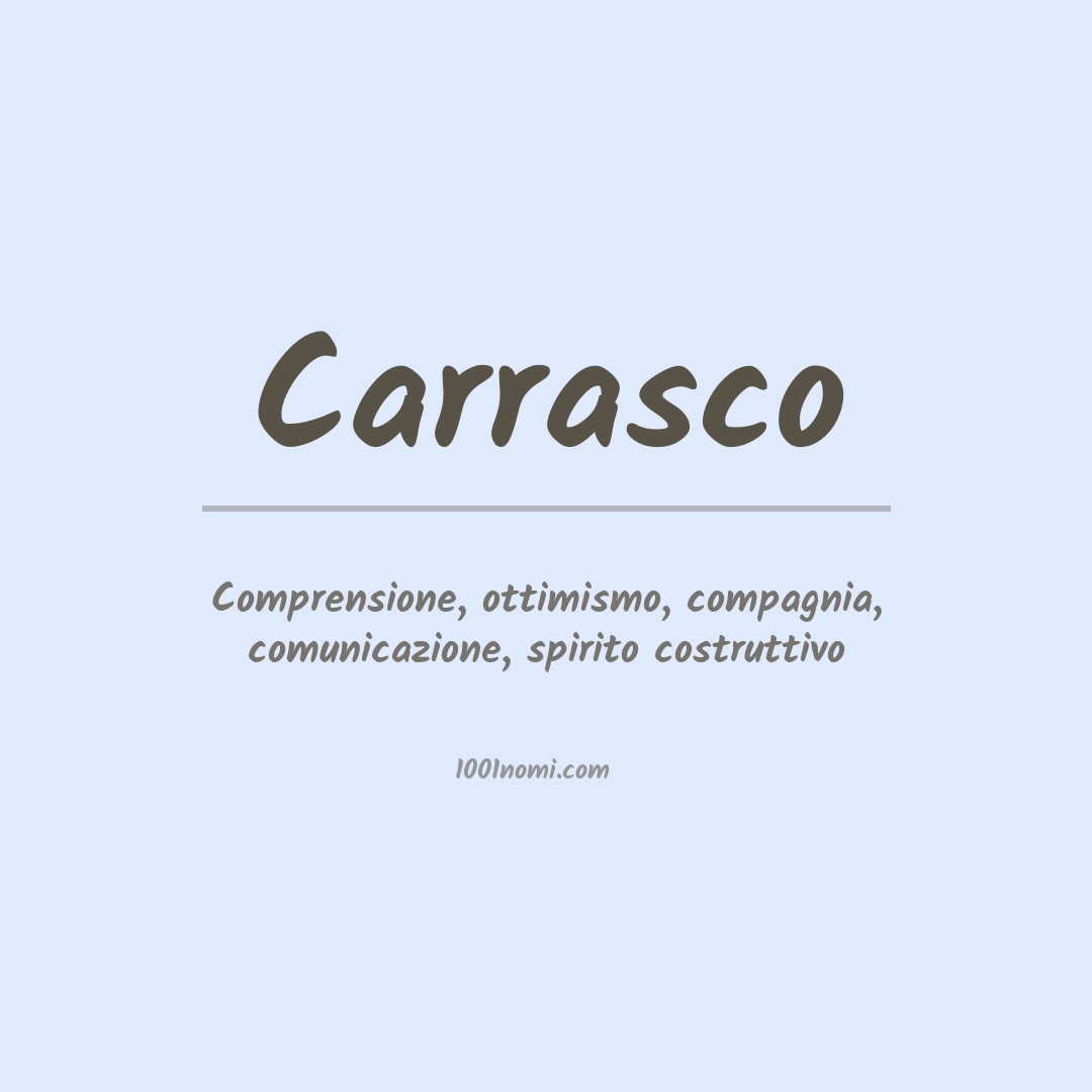 Significato del nome Carrasco