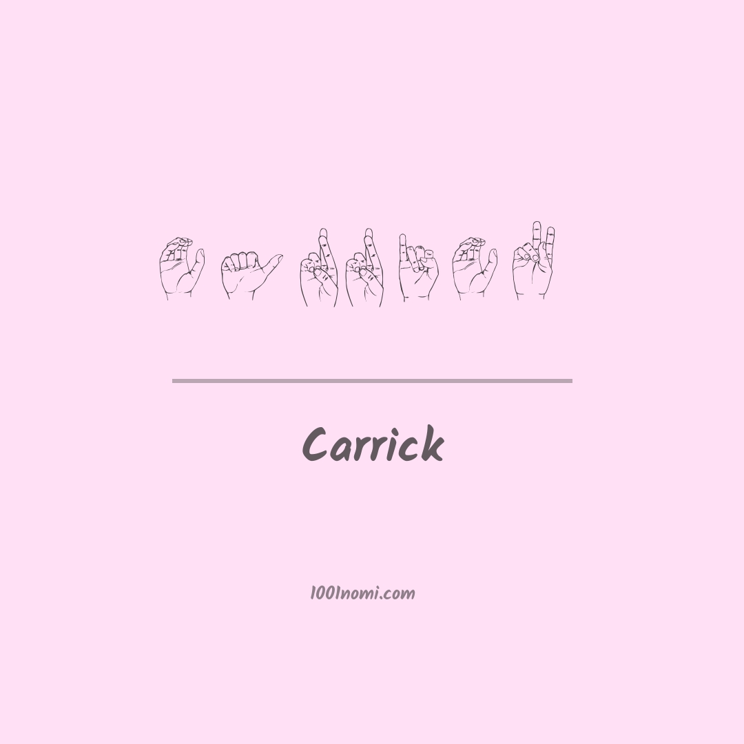Carrick nella lingua dei segni