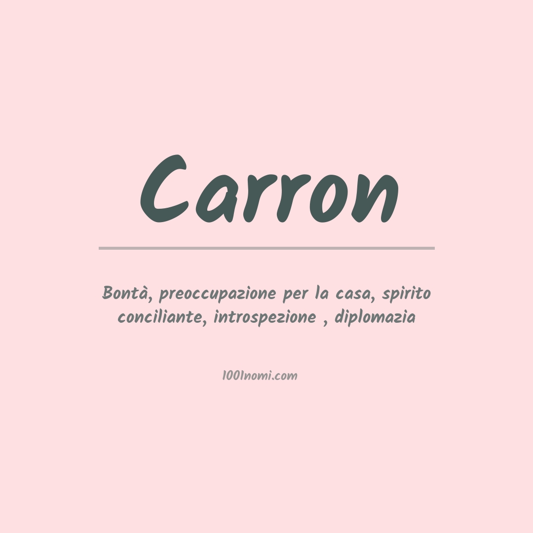 Significato del nome Carron