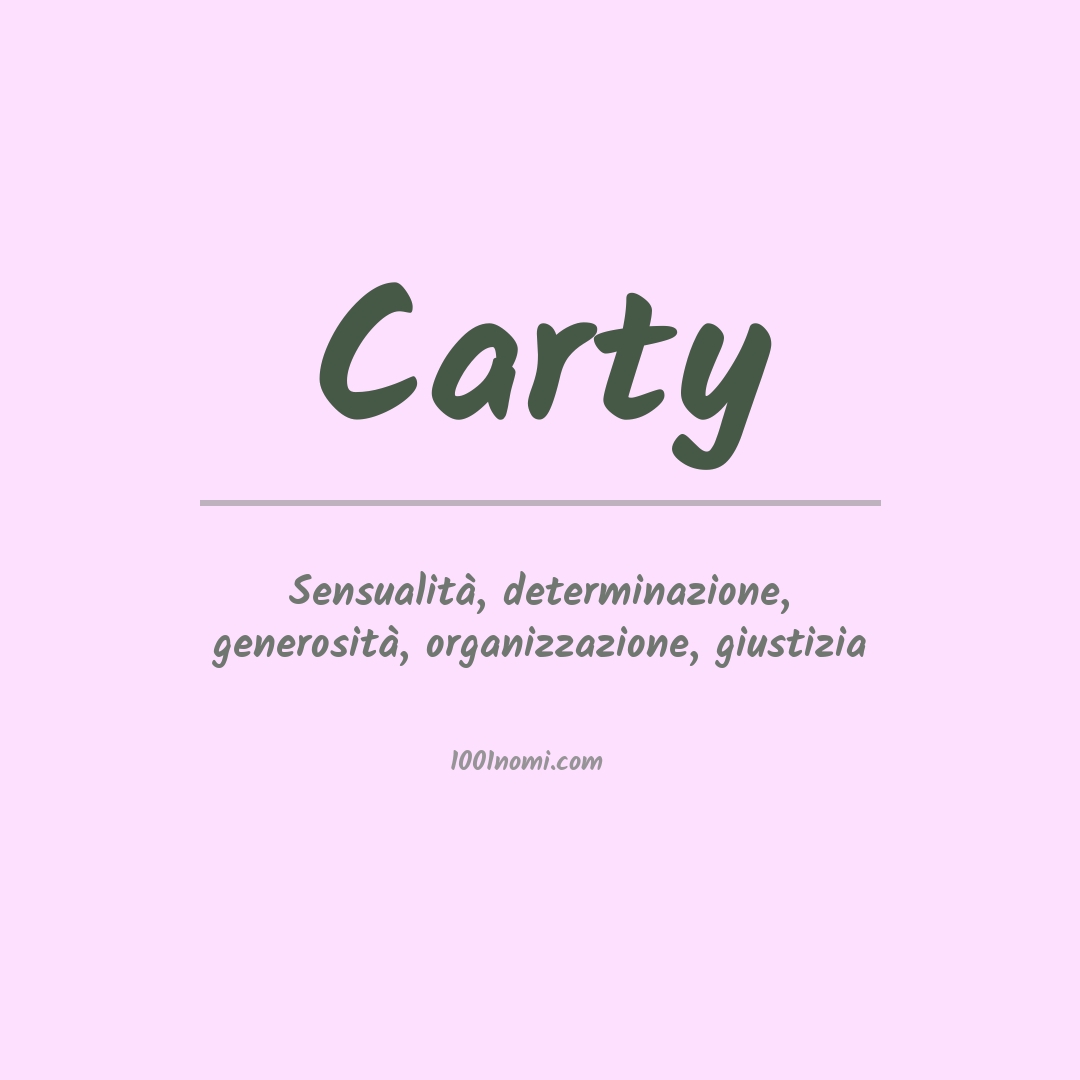 Significato del nome Carty