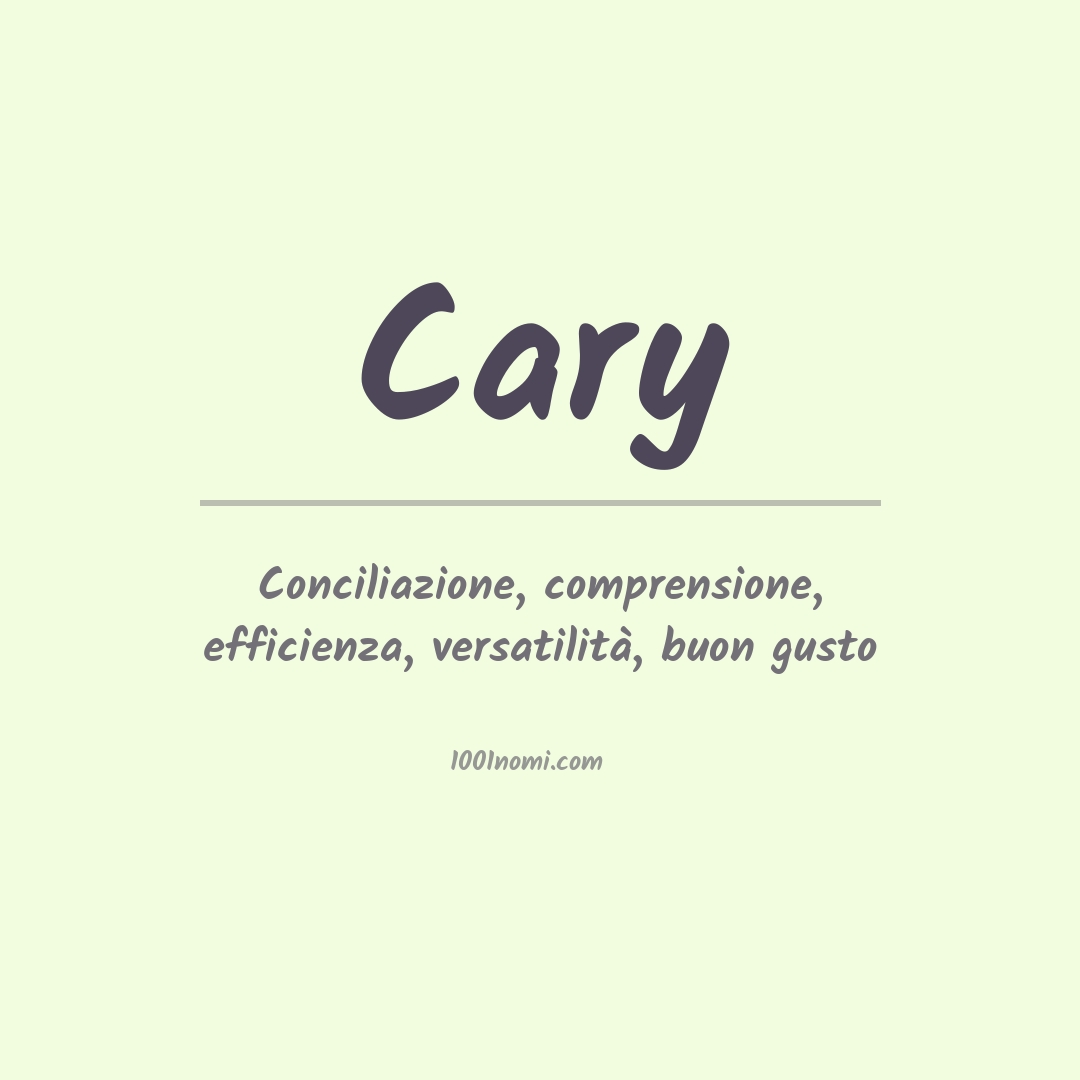 Significato del nome Cary