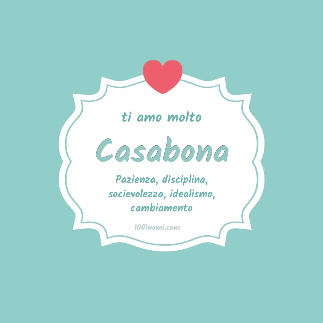 Ti amo molto Casabona